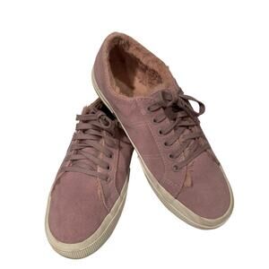 Superga Pink Suede Faux Fur Lined Sneakers | EU 39.5/ US 8.5-9